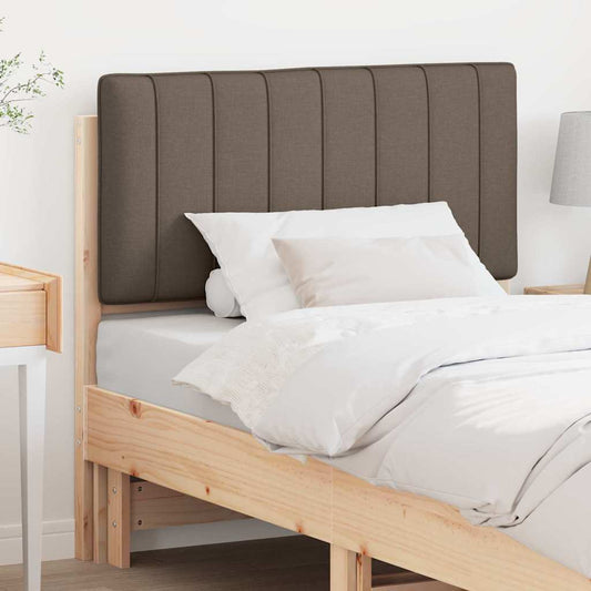 Kárpitozott fejtámla Barna és taupe 90 cm Tömör fenyőfa
