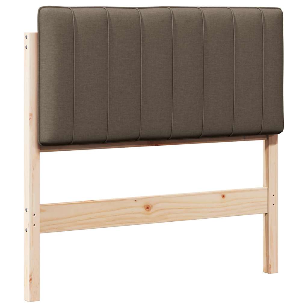 Kárpitozott fejtámla Barna és taupe 90 cm Tömör fenyőfa