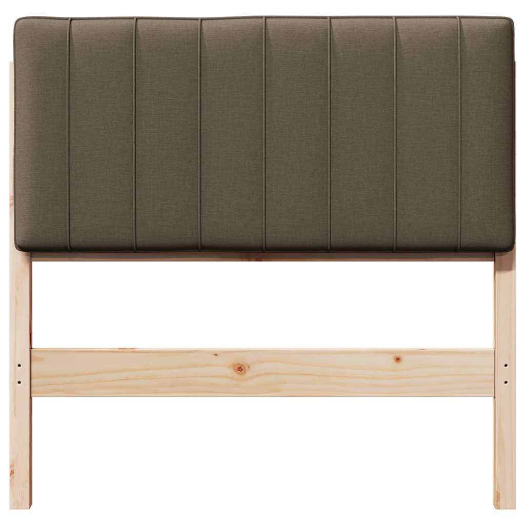 Kárpitozott fejtámla Barna és taupe 90 cm Tömör fenyőfa