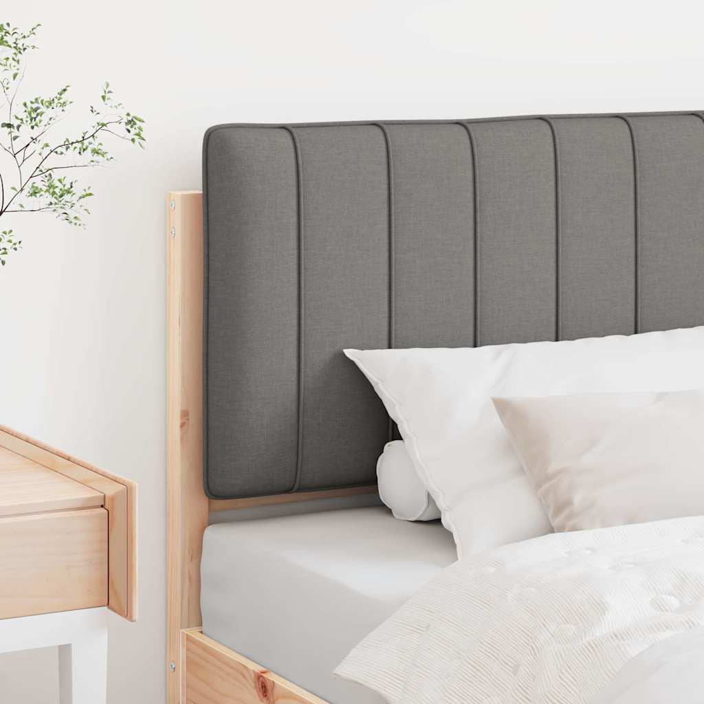 Kárpitozott fejtámla Barna és Világosszürke 80 cm Tömör fenyőfa