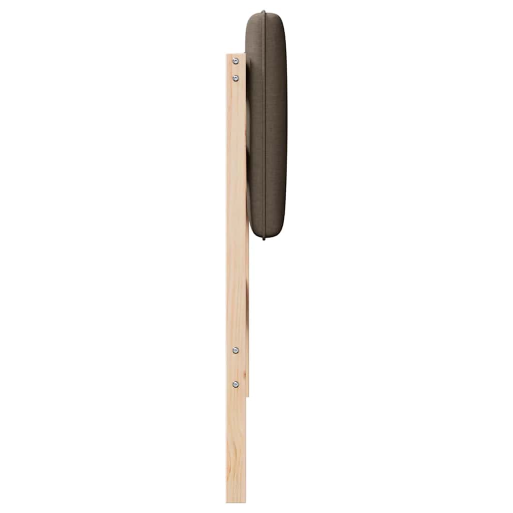 Kárpitozott fejtámla Barna és taupe 80 cm Tömör fenyőfa