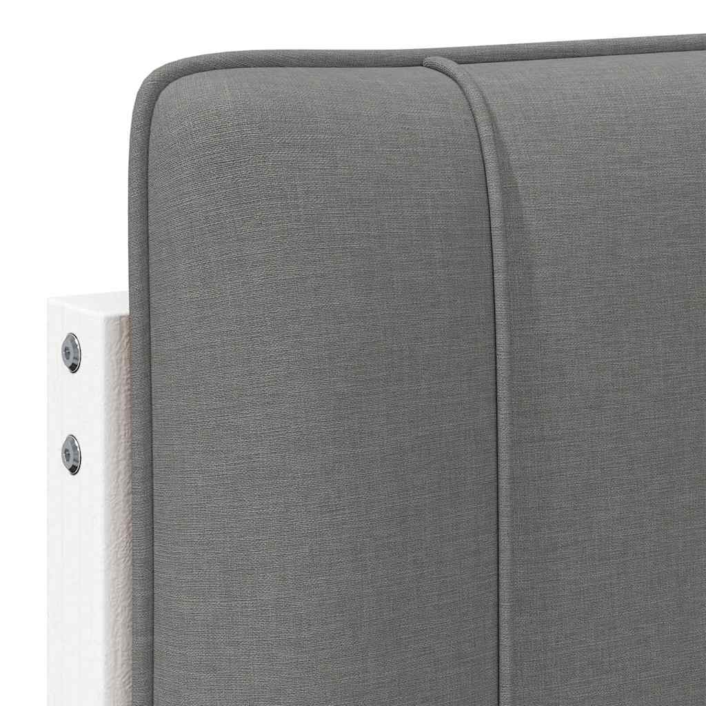 Kárpitozott fejtámla Fehér és világosszürke 80 cm Tömör fenyőfa