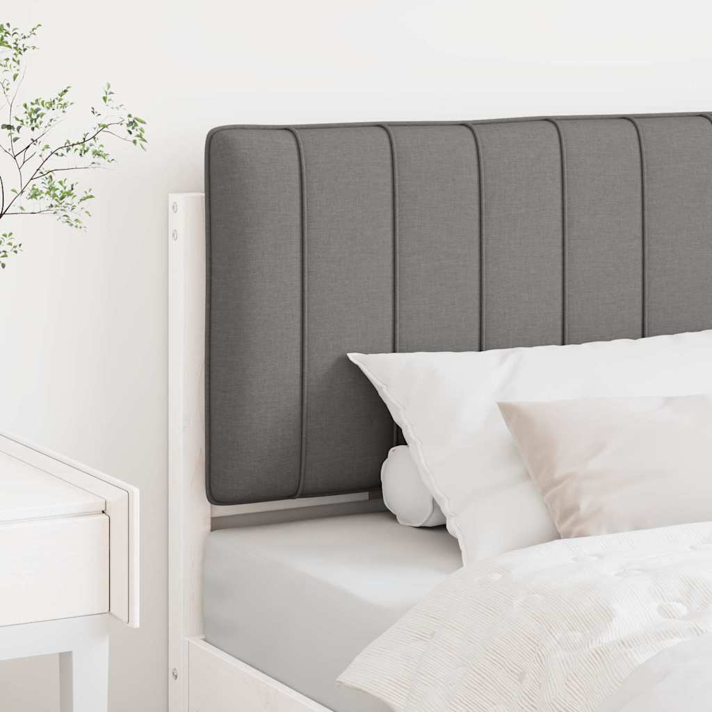 Kárpitozott fejtámla Fehér és világosszürke 80 cm Tömör fenyőfa