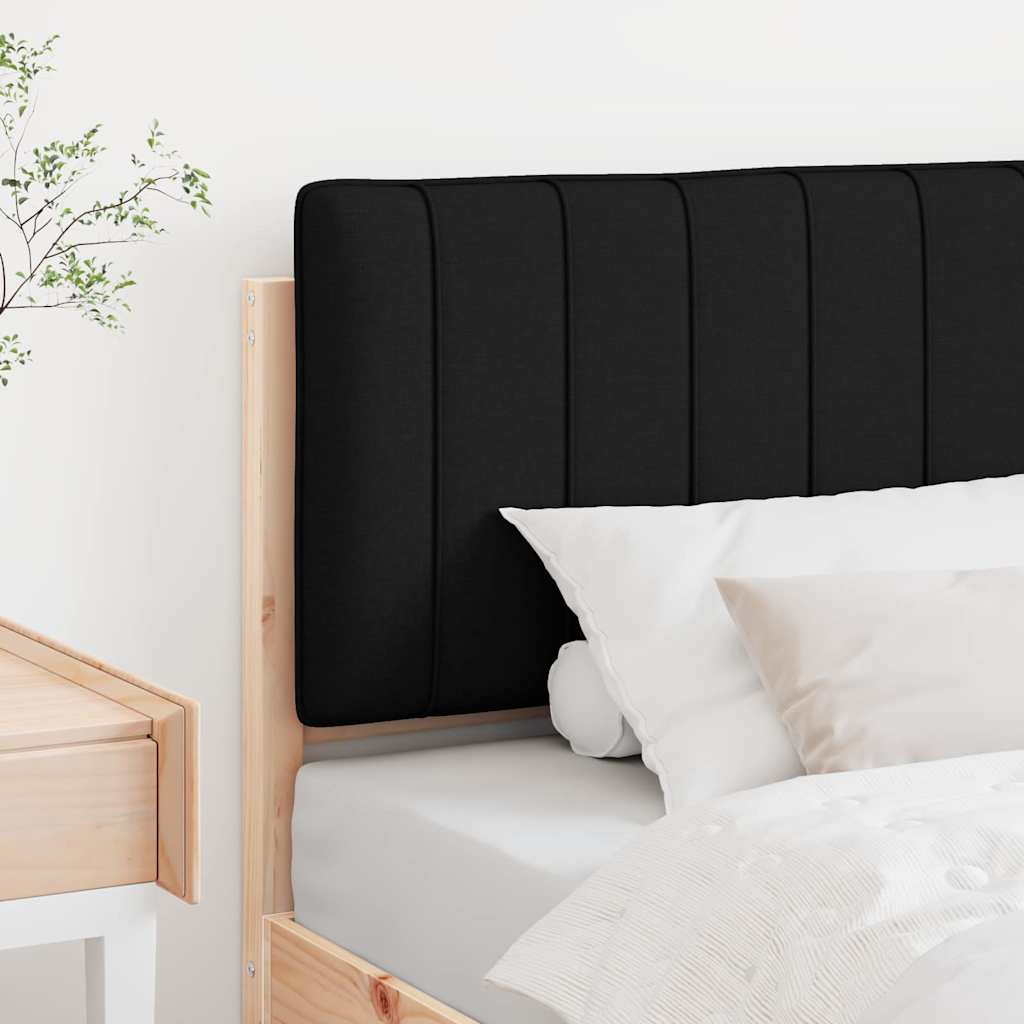 Kárpitozott fejtámla Barna és fekete 75 cm Tömör fenyőfa