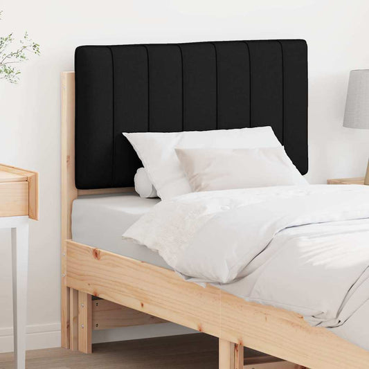 Kárpitozott fejtámla Barna és fekete 75 cm Tömör fenyőfa