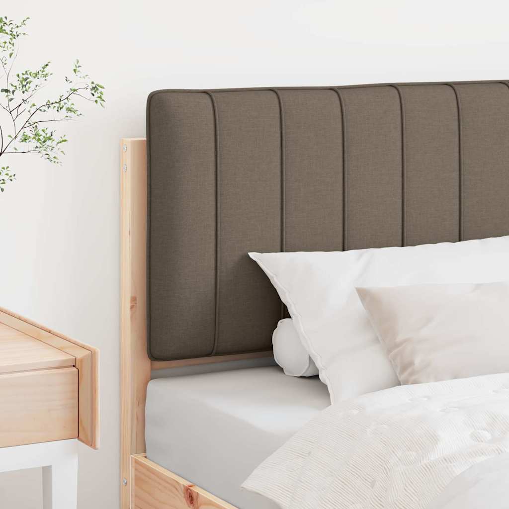 Kárpitozott fejtámla Barna és taupe 75 cm Tömör fenyőfa
