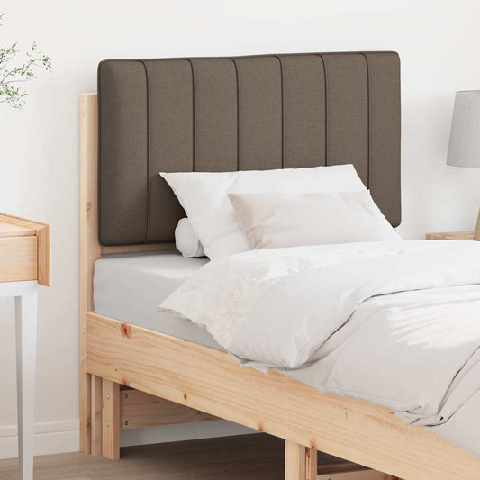 Kárpitozott fejtámla Barna és taupe 75 cm Tömör fenyőfa