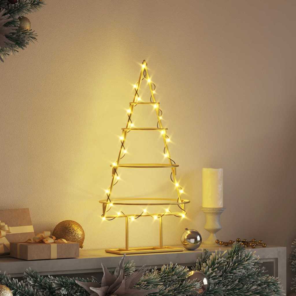 Fém karácsonyfa állvánnyal Arany 60 cm Porszórt Acél