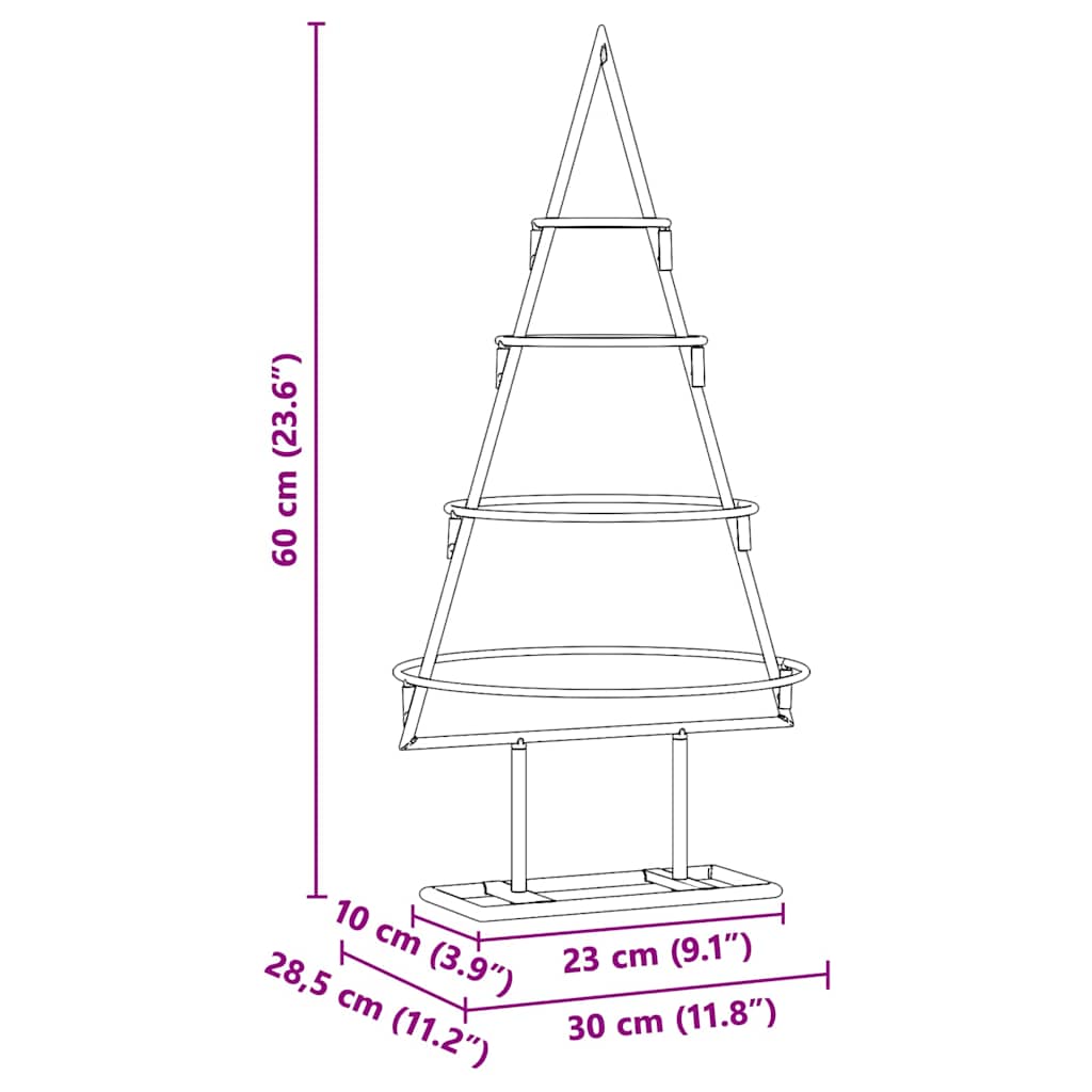 Fém karácsonyfa állvánnyal Arany 60 cm Porszórt Acél