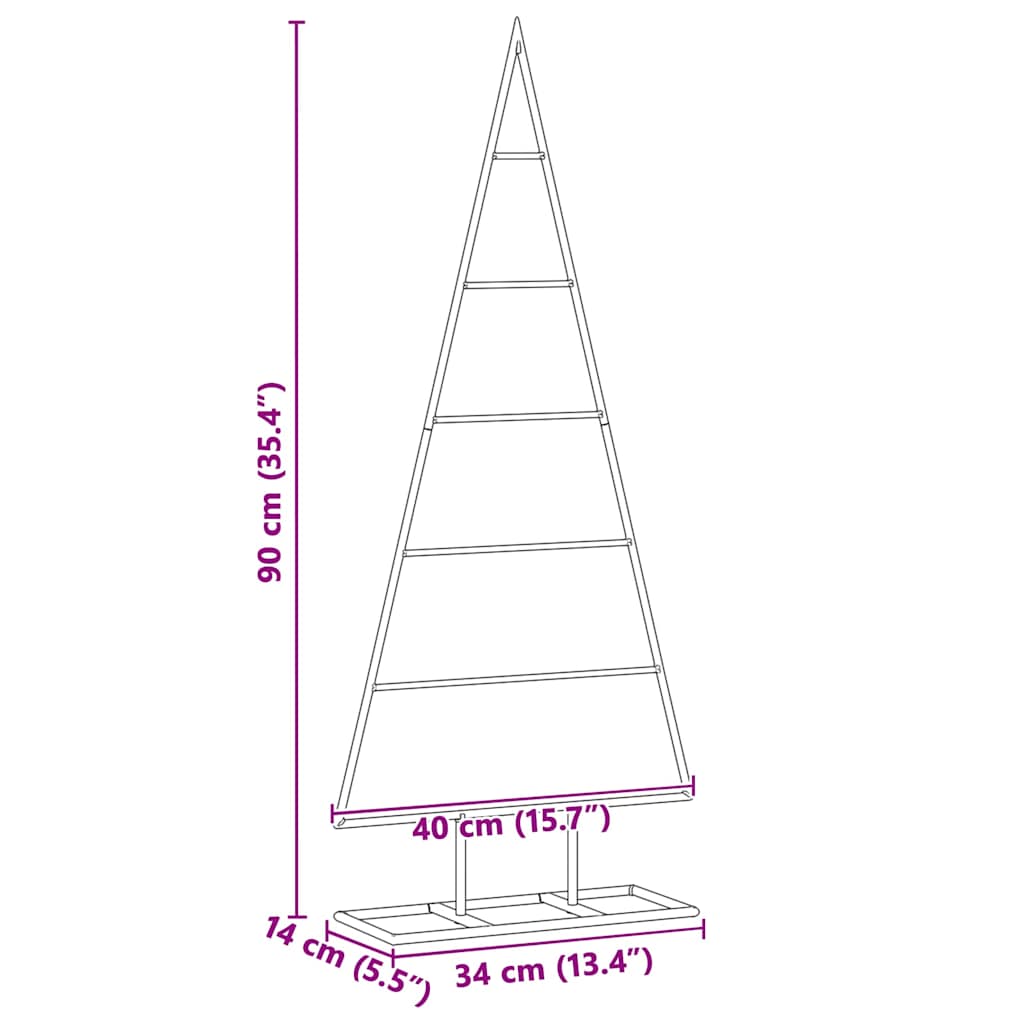 Fém karácsonyfa állvánnyal Arany 90 cm Porszórt Acél
