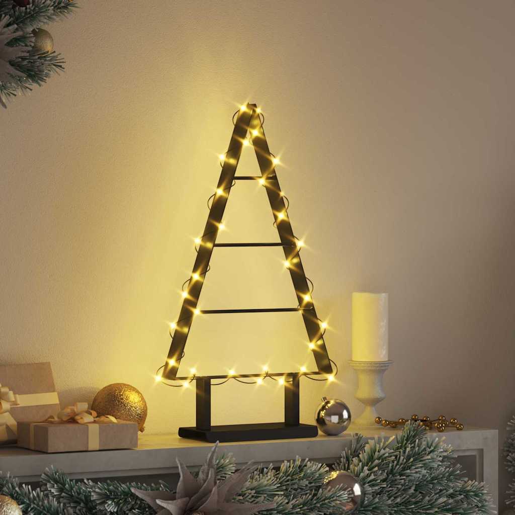 Fém karácsonyfa állvánnyal Fekete 60 cm Acél