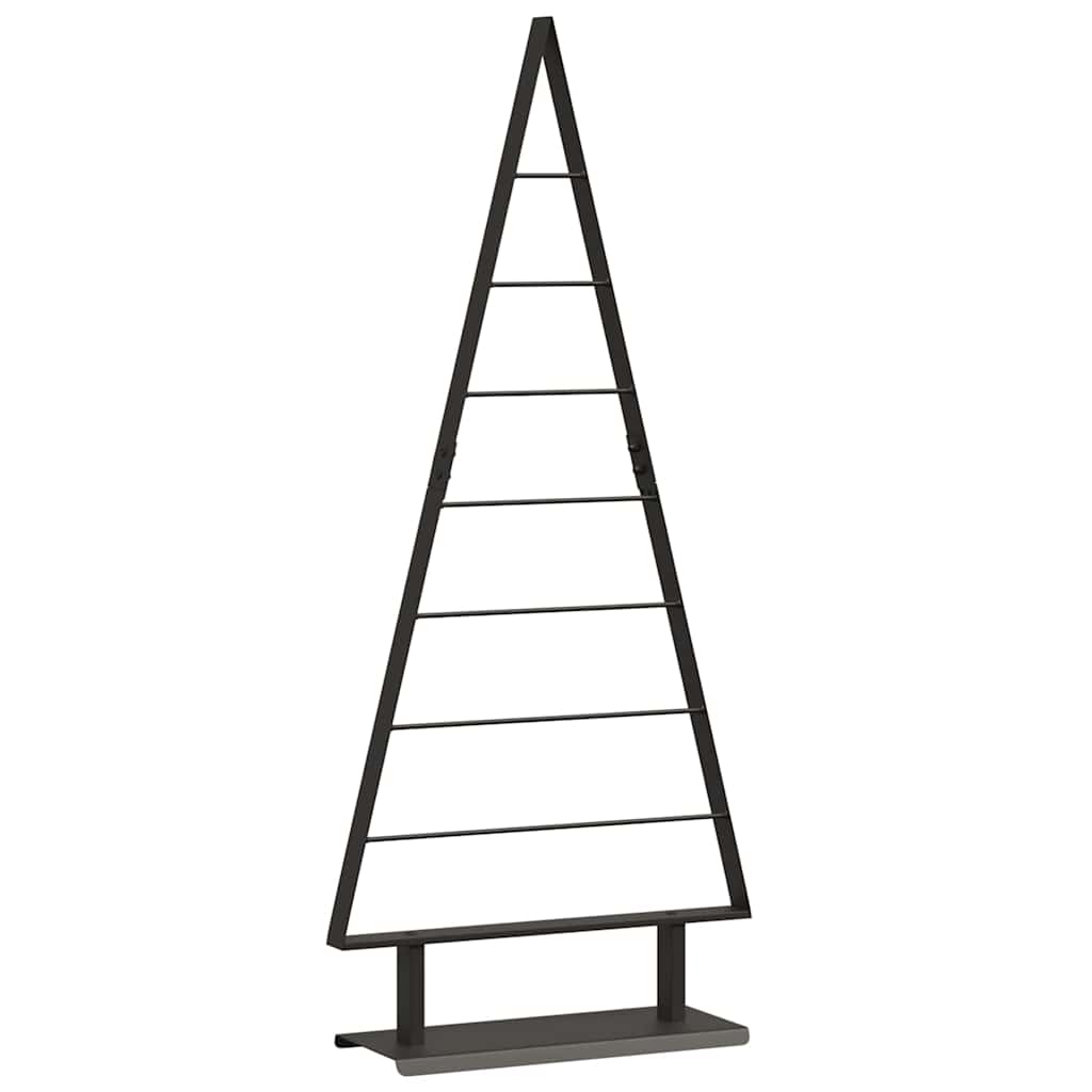 Fém karácsonyfa állvánnyal Fekete 125,5 cm Acél