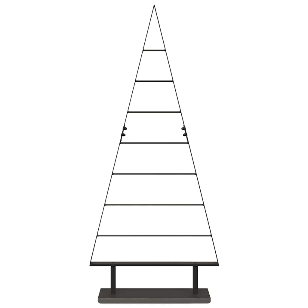Fém karácsonyfa állvánnyal Fekete 125,5 cm Acél