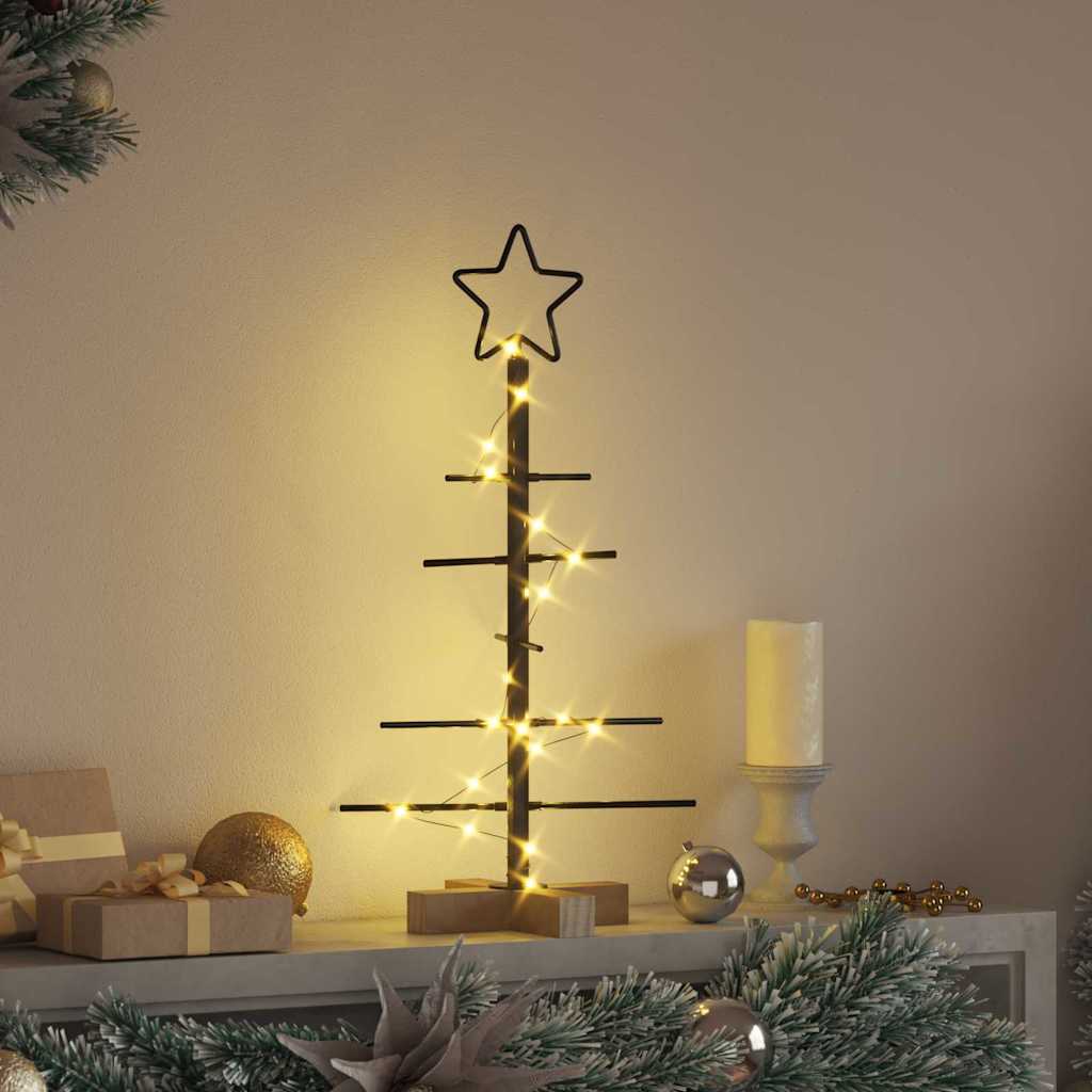 Fém karácsonyfa állvánnyal Fekete 59,5 cm Porszórt Acél