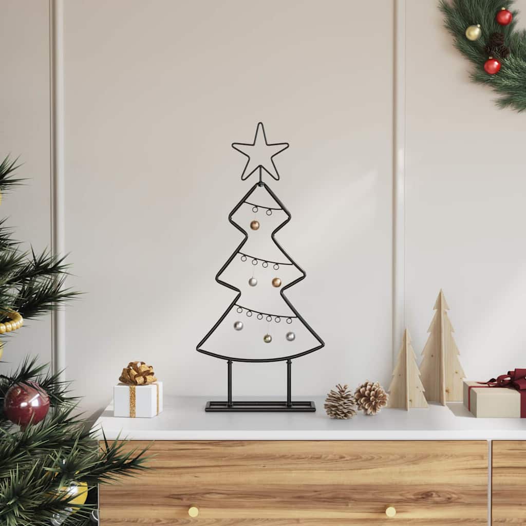 Fém karácsonyfa Fekete 60 cm Acél