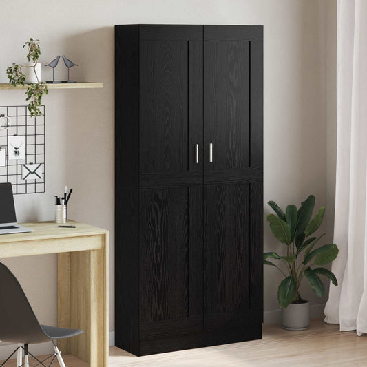 Könyvespolc Fekete tölgy 82,5 x 30,5 x 185 cm Faanyag