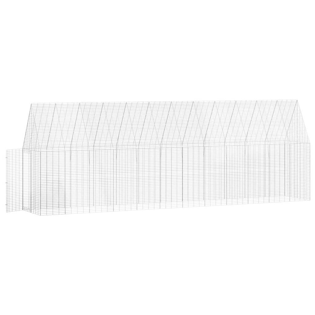 Csirkeketrec 2 pcs Ezüst 600 x 100 x 210 cm Horganyzott acél