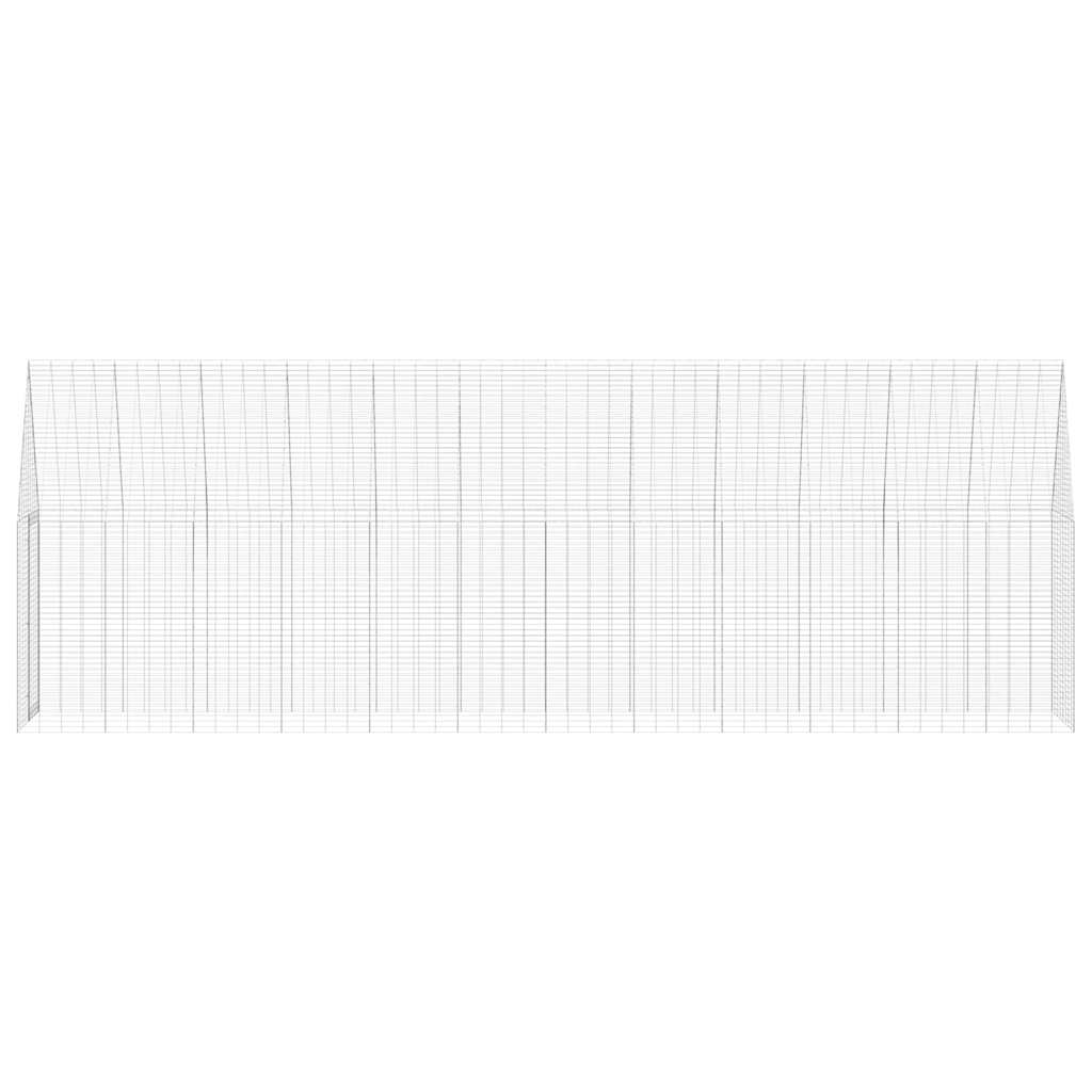Csirkeketrec 2 pcs Ezüst 600 x 100 x 210 cm Horganyzott acél