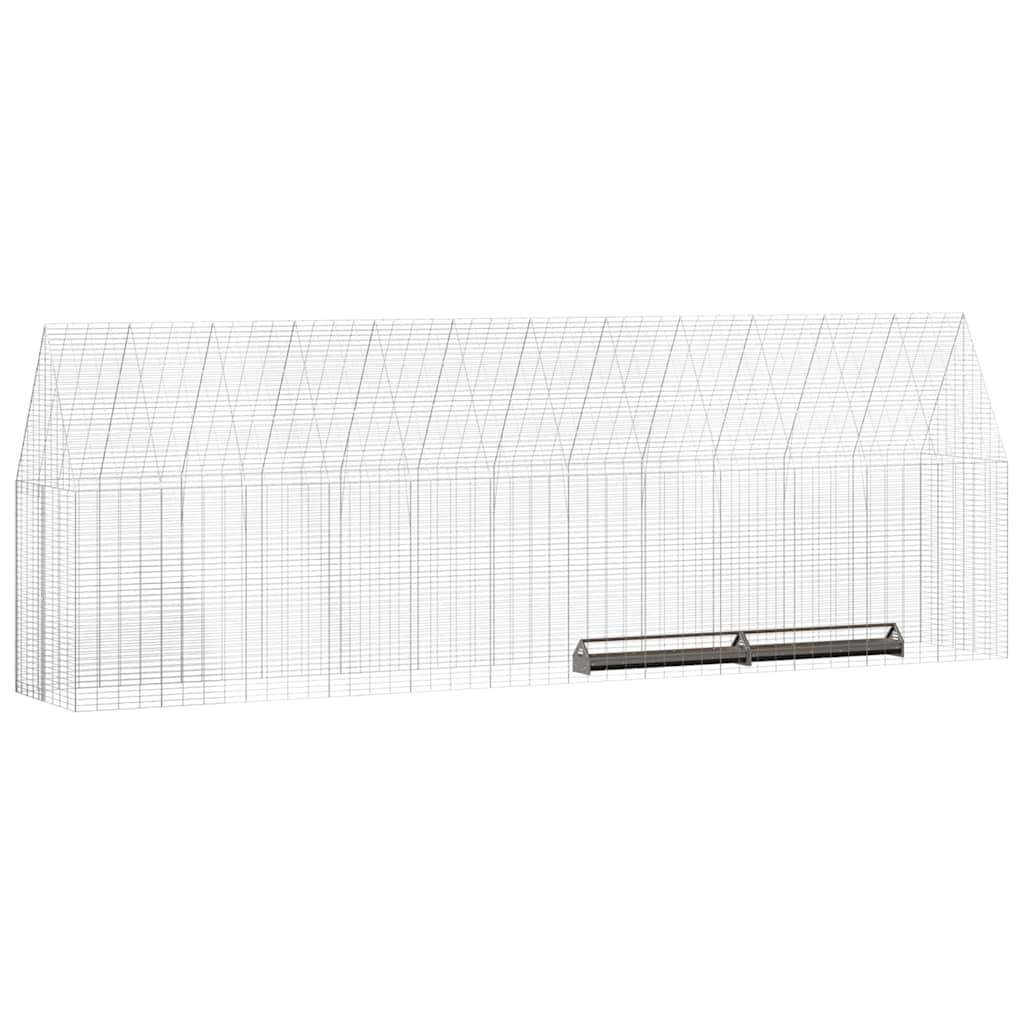 Csirkeketrec 2 pcs Ezüst 600 x 100 x 210 cm Horganyzott acél