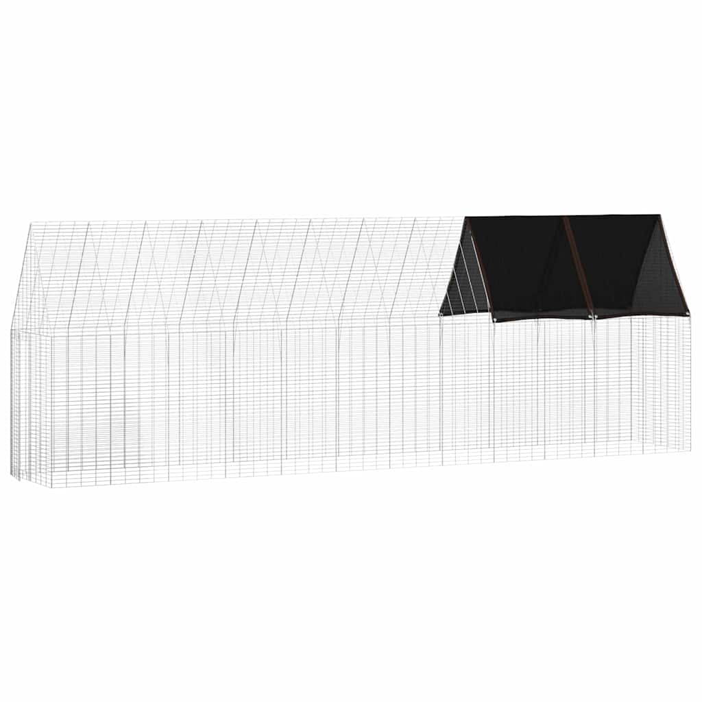 Csirkeketrec 2 pcs Ezüst 600 x 100 x 210 cm Horganyzott acél