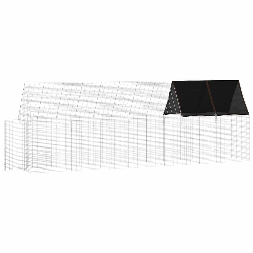 Csirkeketrec 2 pcs Ezüst 600 x 100 x 210 cm Horganyzott acél