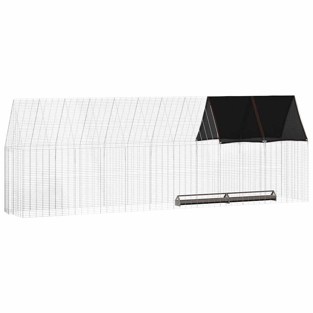 Csirkeketrec 2 pcs Ezüst 600 x 100 x 210 cm Horganyzott acél