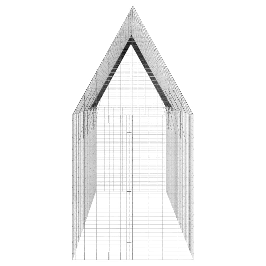 Csirkeketrec 2 pcs Ezüst 600 x 100 x 210 cm Horganyzott acél