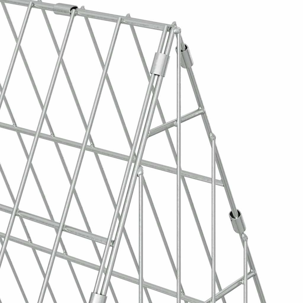 Csirkeketrec Ezüst 215 x 55 x 55 cm Horganyzott acél