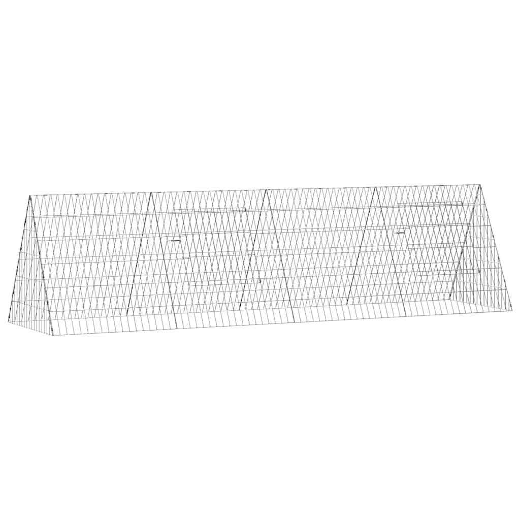 Csirkeketrec Ezüst 215 x 55 x 55 cm Horganyzott acél