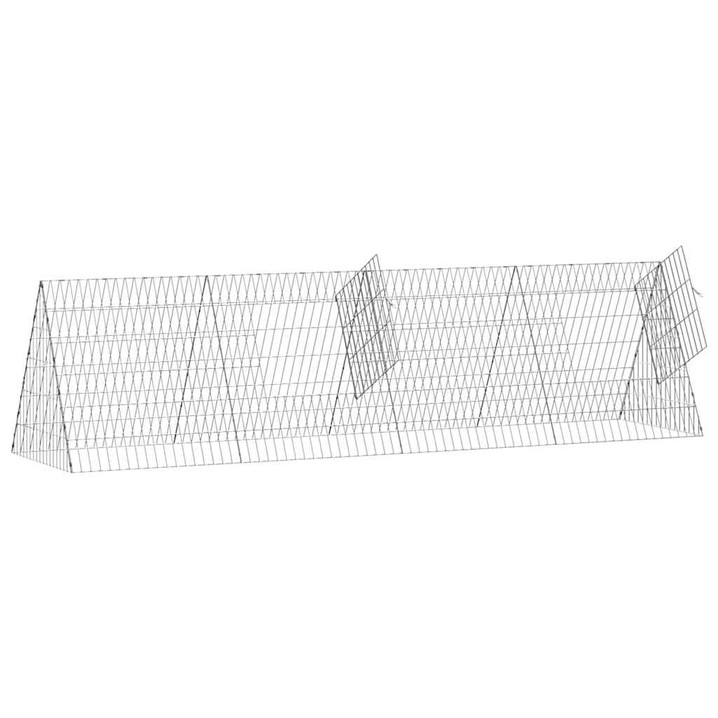 Csirkeketrec Ezüst 215 x 55 x 55 cm Horganyzott acél