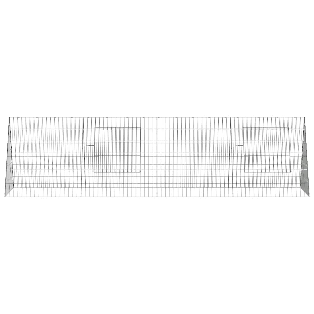 Csirkeketrec Ezüst 215 x 55 x 55 cm Horganyzott acél