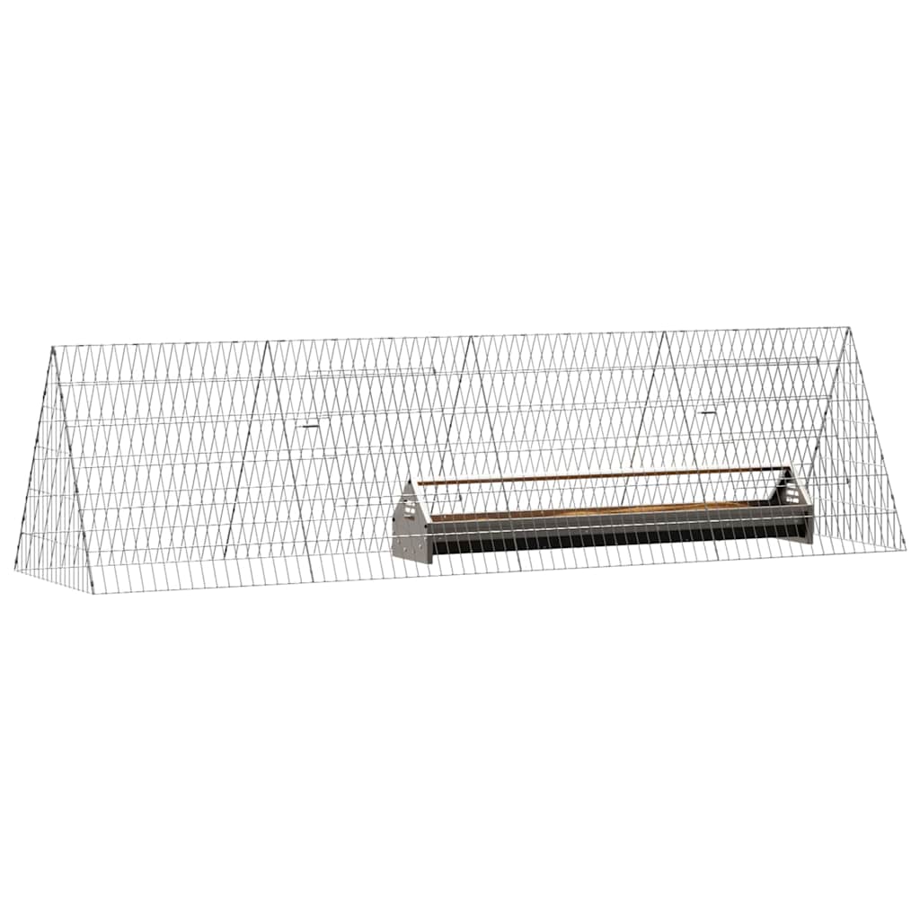 Csirkeketrec Ezüst 215 x 55 x 55 cm Horganyzott acél