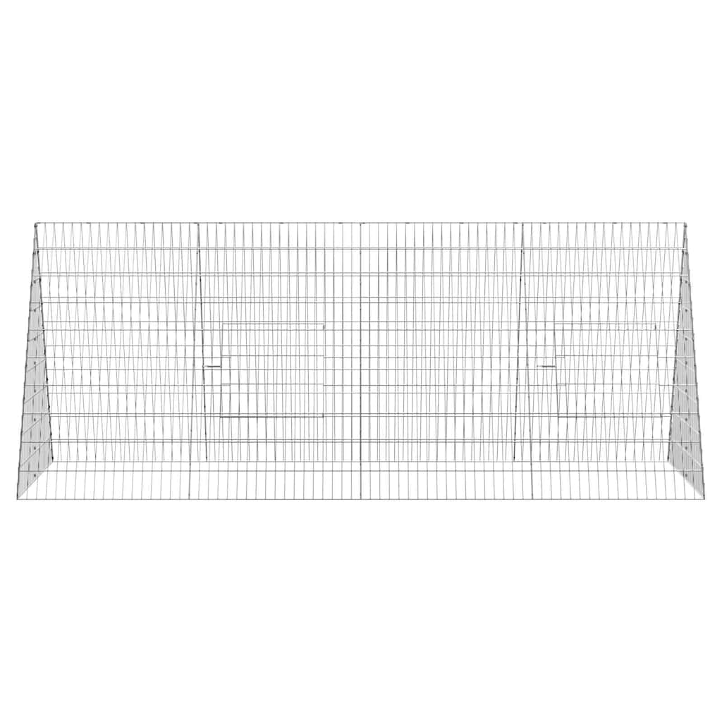 Csirkeketrec Ezüst 215 x 100 x 85 cm Horganyzott acél