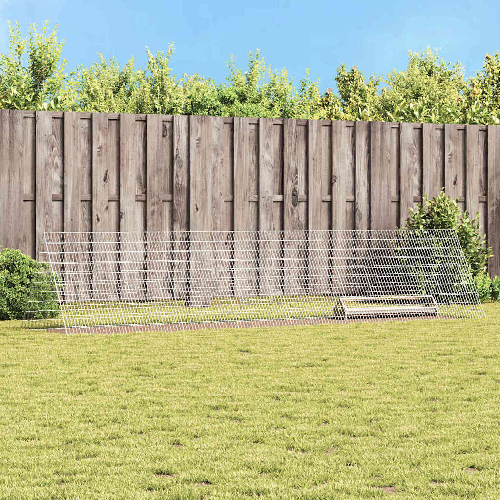 Csirkeketrec Ezüst 430 x 100 x 85 cm Horganyzott acél