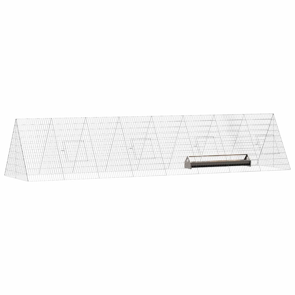 Csirkeketrec Ezüst 430 x 100 x 85 cm Horganyzott acél