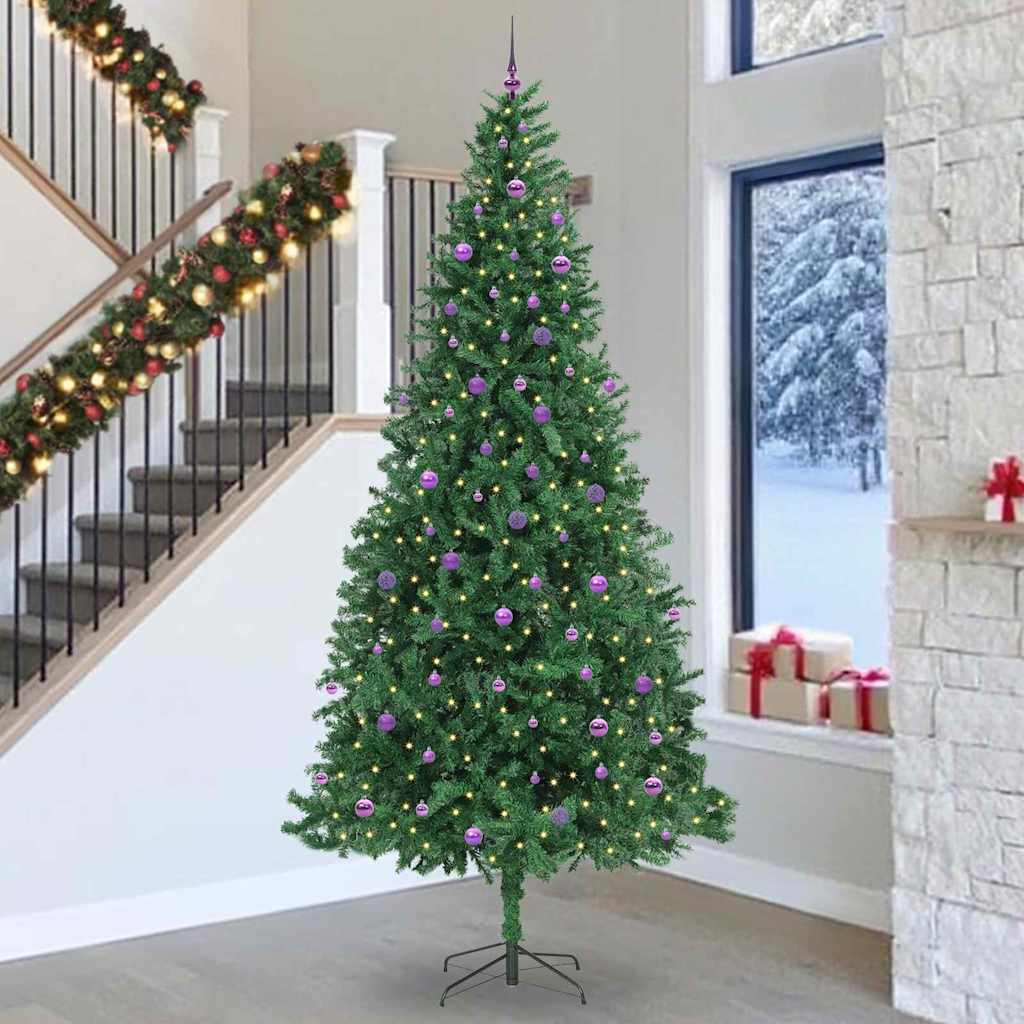 Mű karácsonyfa 300 LED-del Zöld 300 cm PVC és Fém és Műanyag