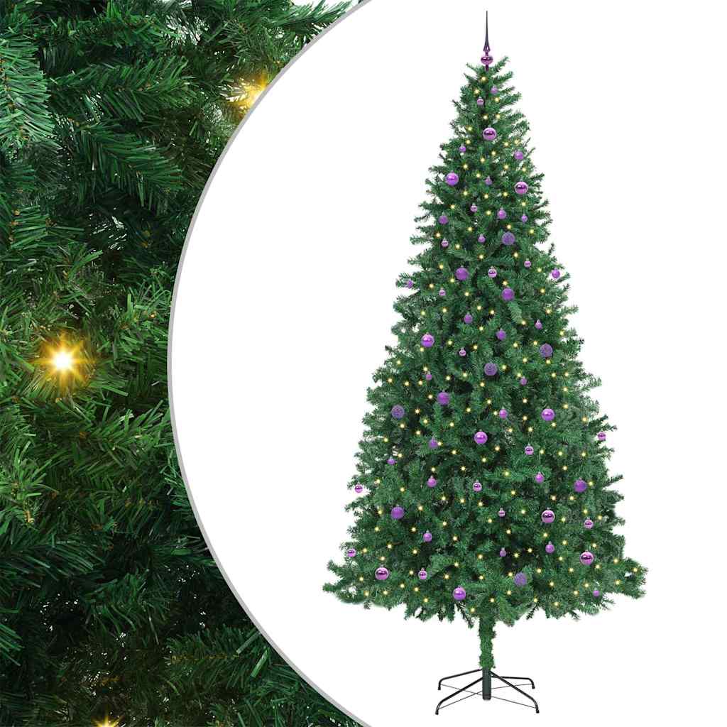 Mű karácsonyfa 300 LED-del Zöld 300 cm PVC és Fém és Műanyag