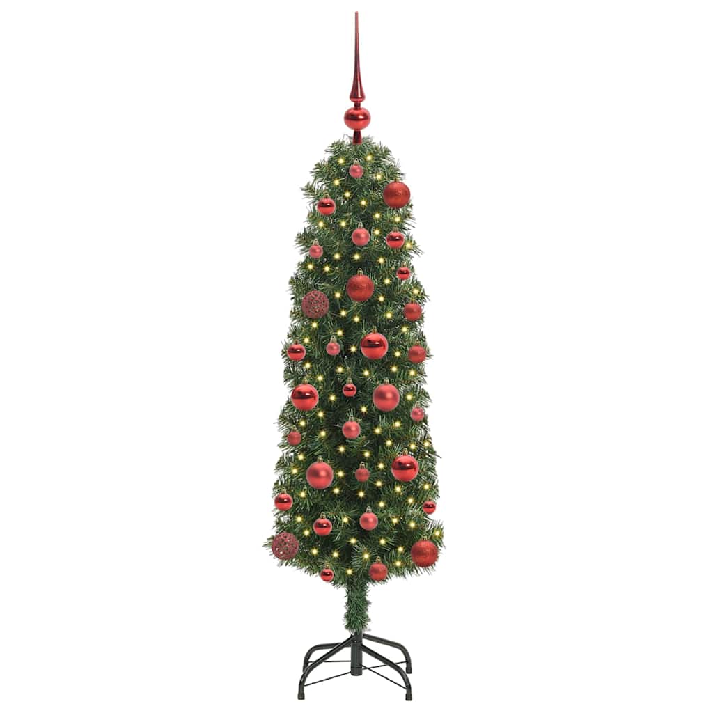 Mű karácsonyfa 150 LED-del Zöld 120 cm PVC, acél és műanyag
