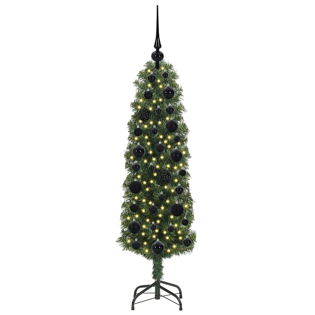 Mű karácsonyfa 150 LED-del Zöld 120 cm PVC, acél és műanyag