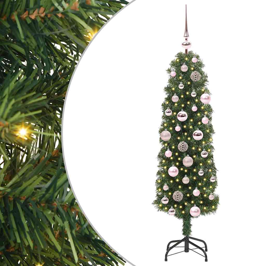 Mű karácsonyfa 150 LED-del Zöld 120 cm PVC, acél és műanyag