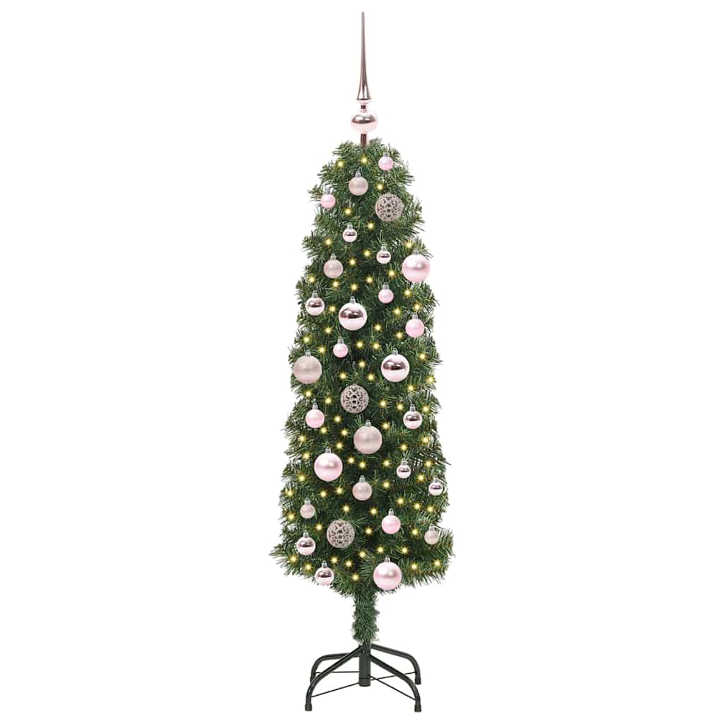 Mű karácsonyfa 150 LED-del Zöld 120 cm PVC, acél és műanyag