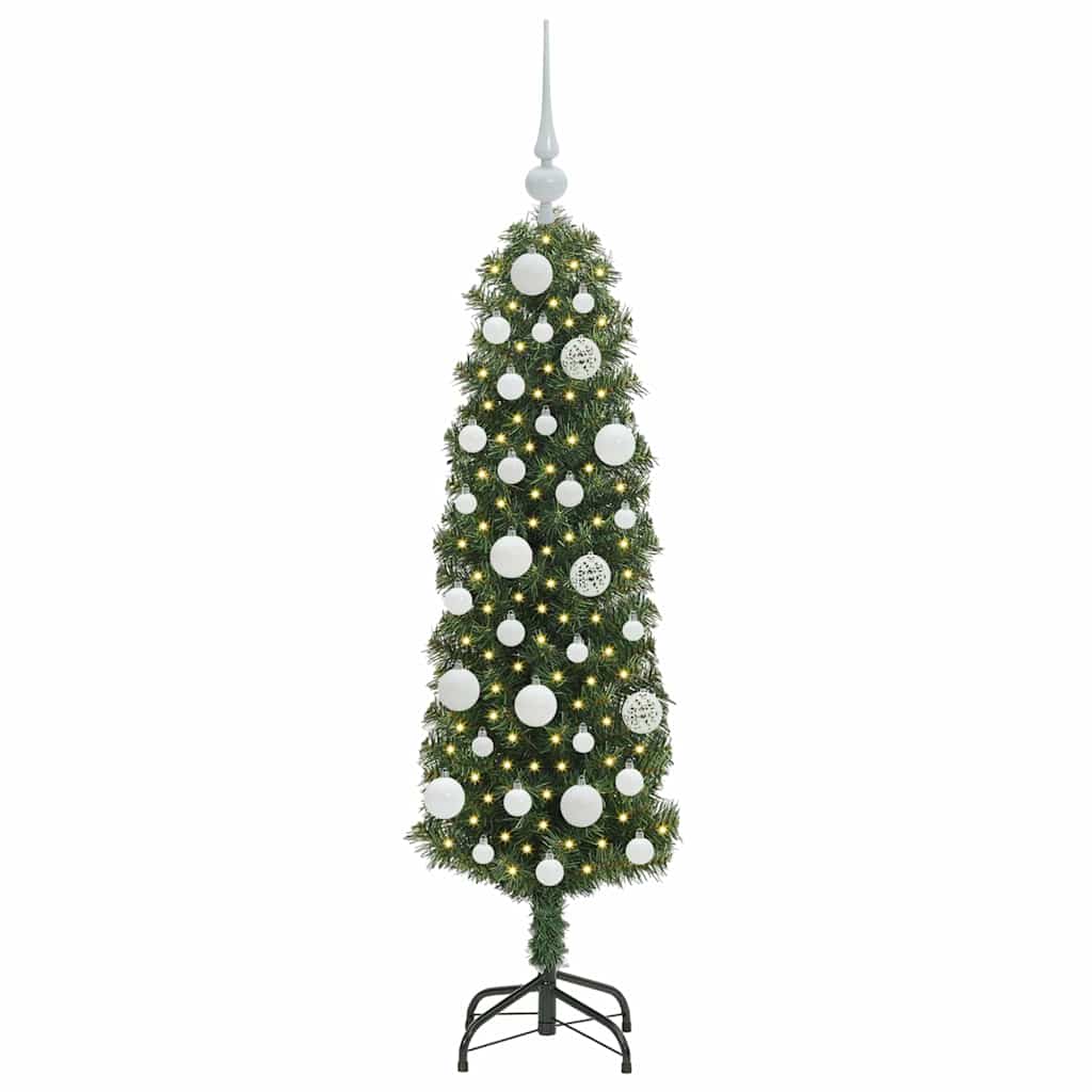 Mű karácsonyfa 150 LED-del Zöld 120 cm PVC, acél és műanyag