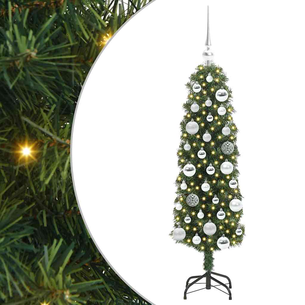 Mű karácsonyfa 150 LED-del Zöld 120 cm PVC, acél és műanyag