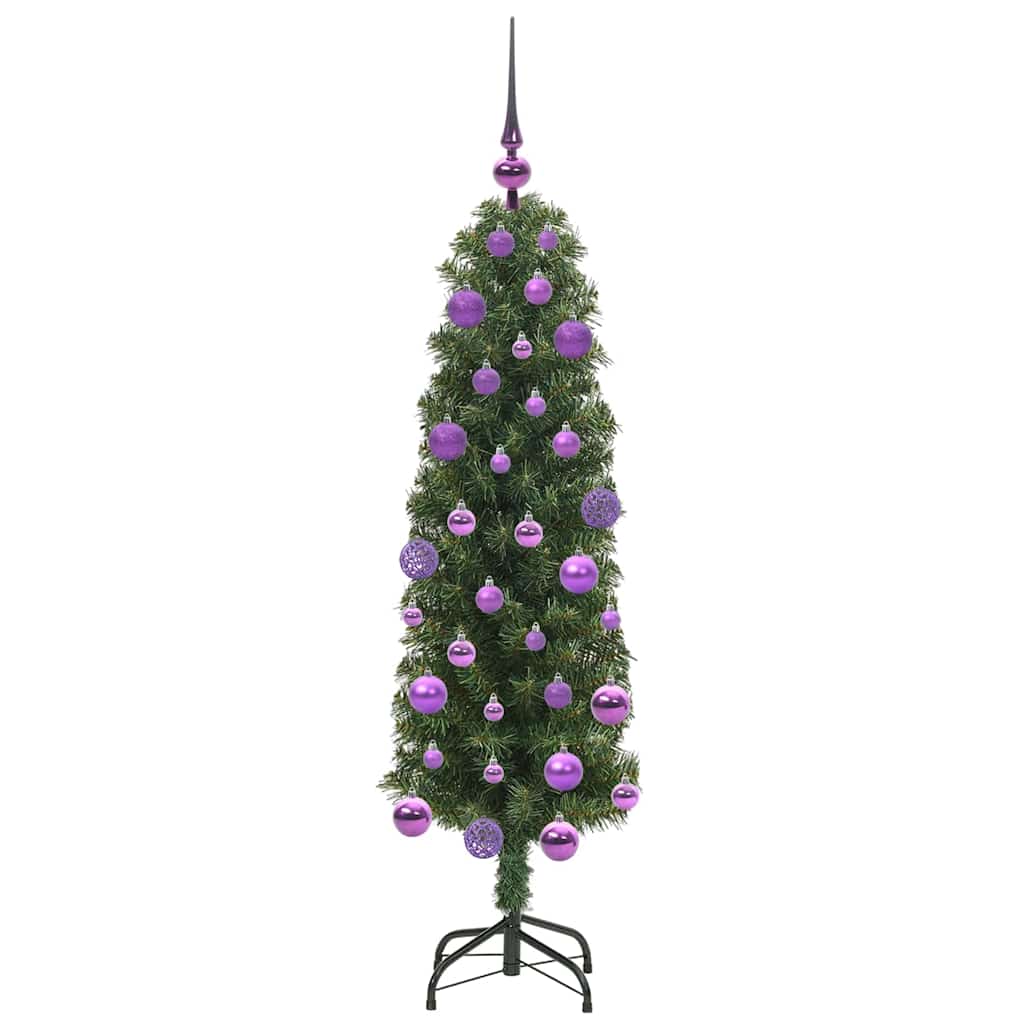 Mű karácsonyfa 150 LED-del Zöld 120 cm PVC, acél és műanyag