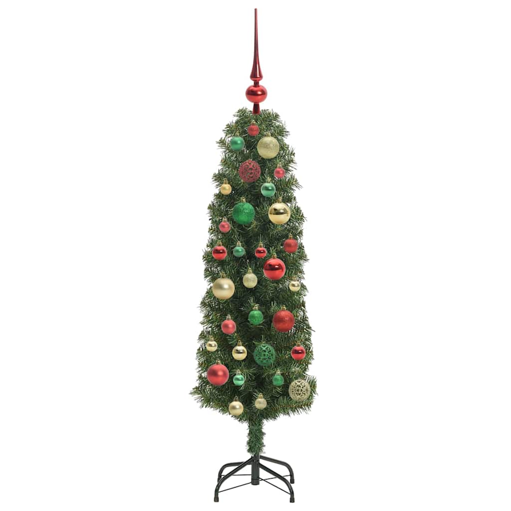 Mű karácsonyfa 150 LED-del Zöld 120 cm PVC, acél és műanyag