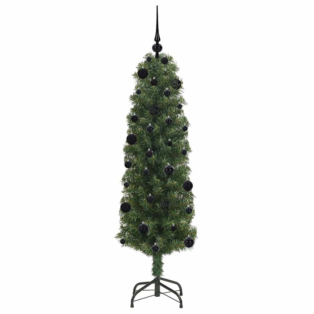 Mű karácsonyfa 150 LED-del Zöld 150 cm PVC, acél és műanyag