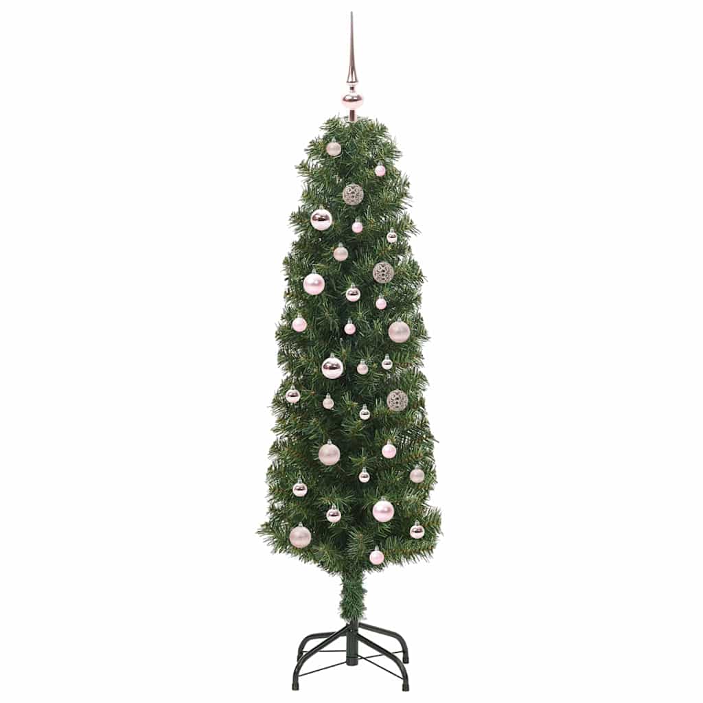 Mű karácsonyfa 150 LED-del Zöld 150 cm PVC, acél és műanyag