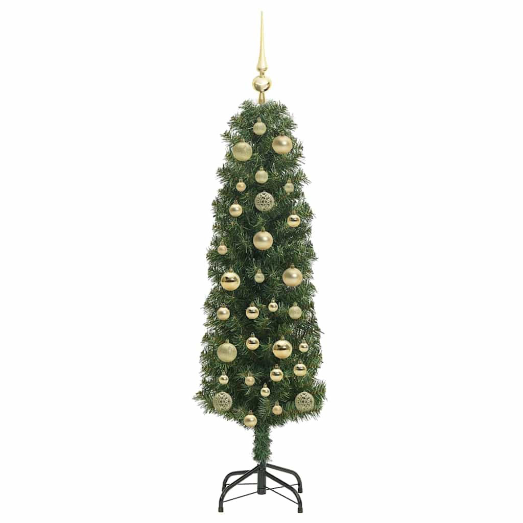 Mű karácsonyfa 150 LED-del Zöld 150 cm PVC, acél és műanyag