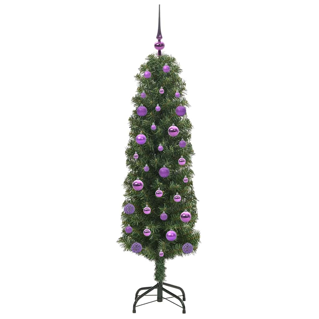 Mű karácsonyfa 150 LED-del Zöld 150 cm PVC, acél és műanyag