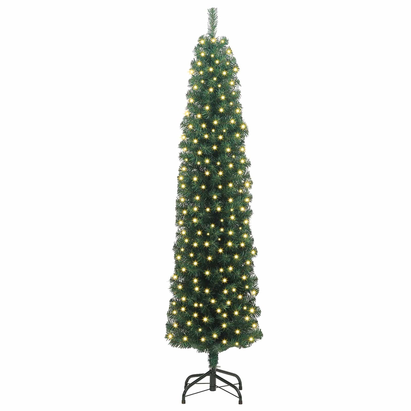 Mű karácsonyfa 300 LED-del Zöld 180 cm PVC, acél és műanyag